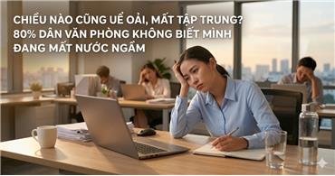 CHIỀU NÀO CŨNG UỂ OẢI, MẤT TẬP TRUNG? 80% DÂN VĂN PHÒNG KHÔNG BIẾT MÌNH ĐANG MẤT NƯỚC NGẦM